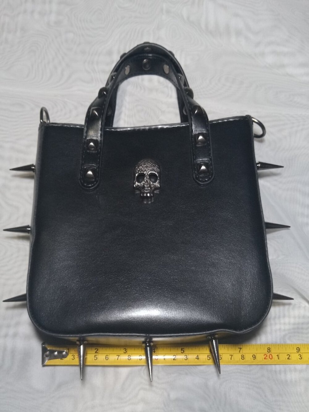 Black Skull Spike Stud Purse